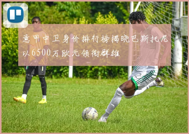 意甲中卫身价排行榜揭晓巴斯托尼以6500万欧元领衔群雄